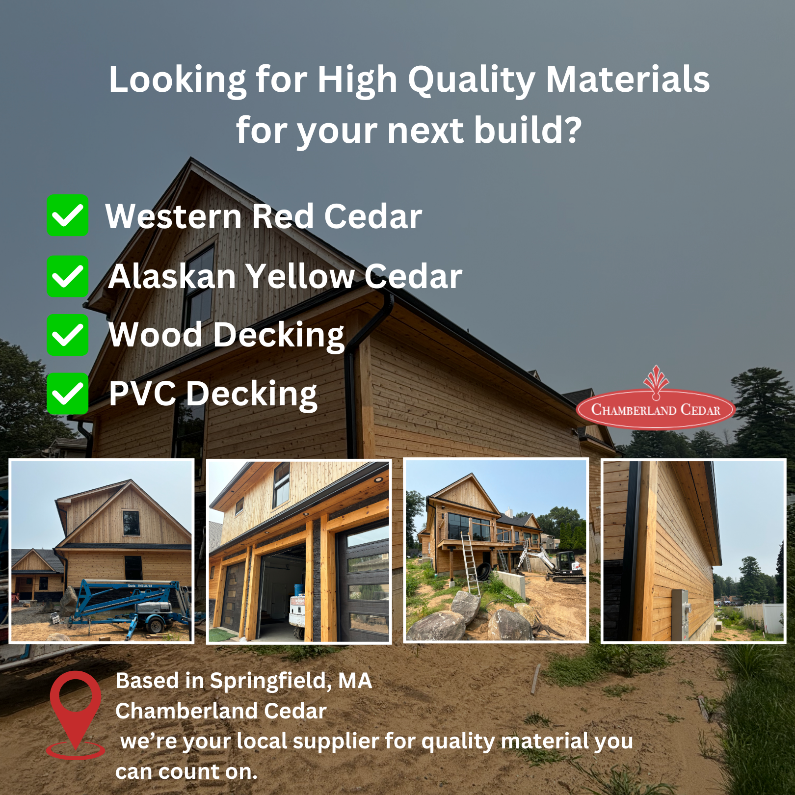 Chamberland Cedar Ad Graphic